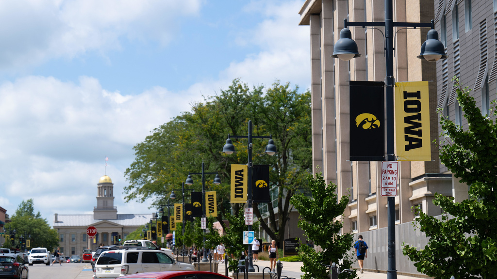 Banners on Iowa Avenue